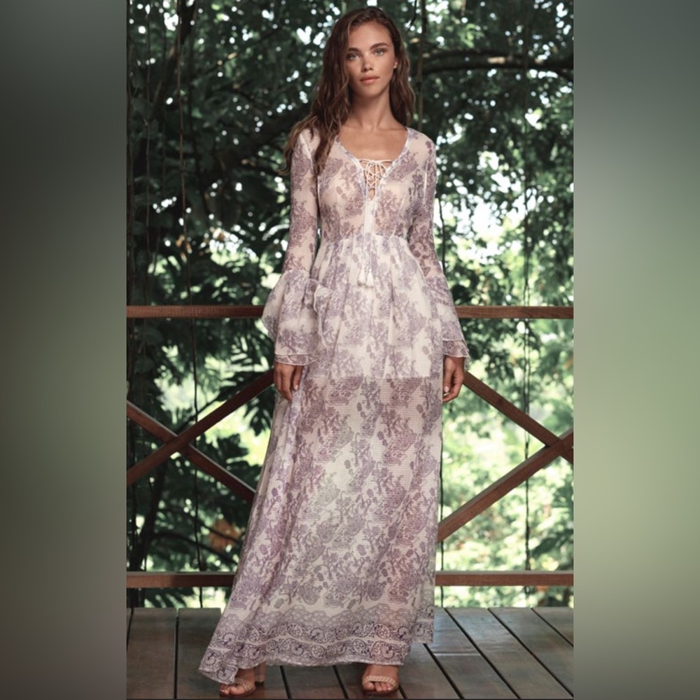 The Jetset Diaries Purple Floral Infinity Maxi Dress - Picture 2 of 4